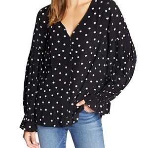 Sanctuary Polka Dot Blouse Small